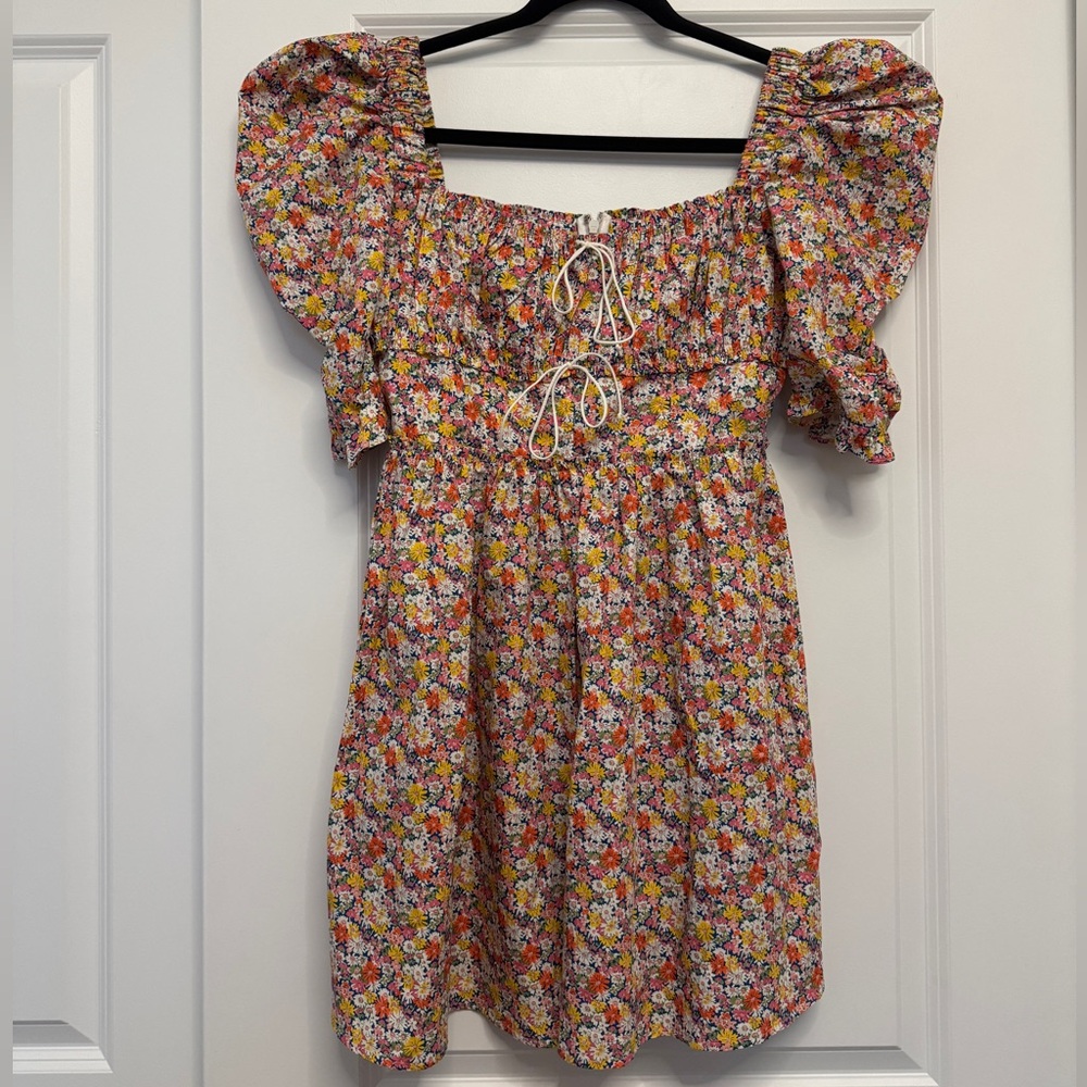 For Love And Lemons Libby Floral Mini Dress